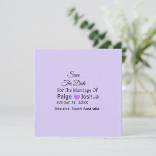 Lavender Twist Moderne Hochzeitstypografie  Feiertagskarte