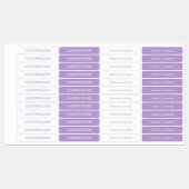 Lavender Typewriter | Waterproof Name Labels Etiketten (Blatt)