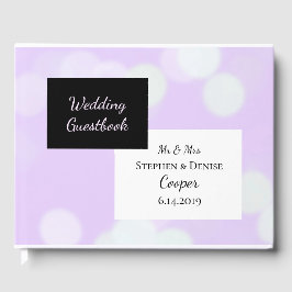 Lavender und Black Elegante Wedding Gästebuch