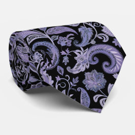 Lavender und Black Paisley Neck Tie Krawatte