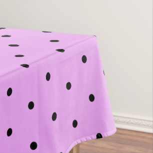 Lavender und Black Polka Dots Tischdecke
