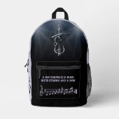 Lavender und Black Viola Orchestra Backpack Bedruckter Rucksack (Vorderseite)