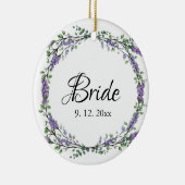 Lavender und Eukalyptus Bride Keramik Ornament (Rechts)