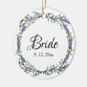 Lavender und Eukalyptus Bride Keramik Ornament (Links)