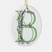 Lavender und Eukalyptus Bride Keramik Ornament (Rechts)
