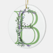 Lavender und Eukalyptus Bride Keramik Ornament (Links)