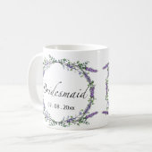 Lavender und Eukalyptus Bridesmaid Kaffeetasse (Vorderseite Links)