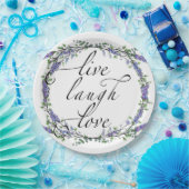 Lavender und Eukalyptus Live Laugh Liebe Pappteller (Party)