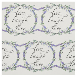 Lavender und Eukalyptus Live Laugh Liebe Stoff