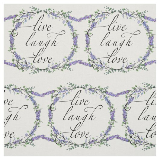 Lavender und Eukalyptus Live Laugh Liebe Stoff (Muster)