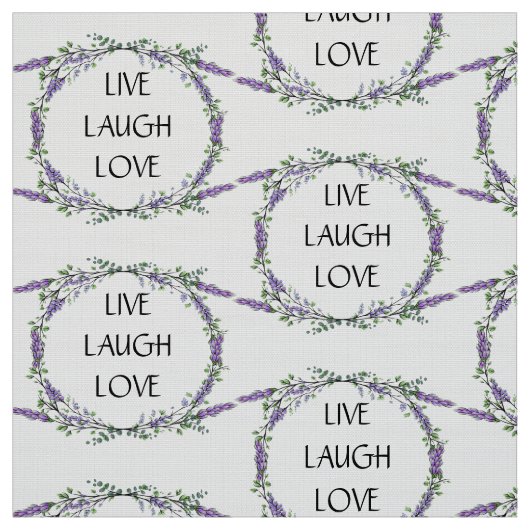 Lavender und Eukalyptus Live Laugh Liebe Stoff (Muster)