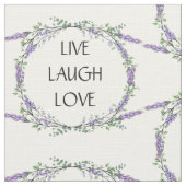 Lavender und Eukalyptus Live Laugh Liebe Stoff (Nahaufnahme)