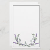 Lavender und Eukalyptus Stationery Briefpapier (Vorne/Hinten)