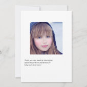 Lavender und Gold Floral Geometric Bat Mitzvah Dankeskarte (Rückseite)