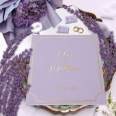 Lavender und Gold Script Classic Wedding Gästebuch