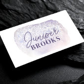 Lavender und Lilac Glitzer Social Media QR-Code Visitenkarte