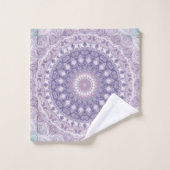Lavender und Lilac Mandala Pattern Badhandtuch Set (Waschlappen)