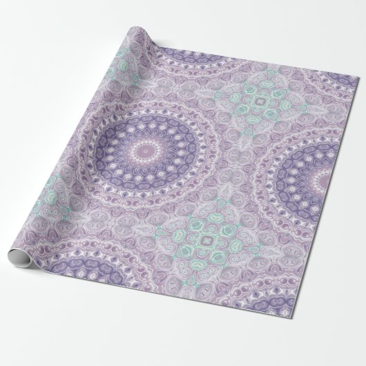 Lavender und Lilac Mandala Pattern Geschenkpapier (Ungerollt)