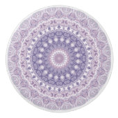 Lavender und Lilac Mandala Pattern Keramikknauf (Vorderseite)
