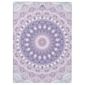 Lavender und Lilac Mandala Pattern Klemmbrett (Rückseite)