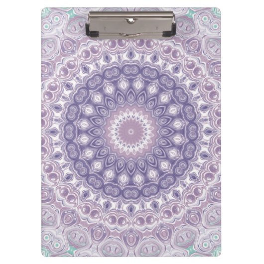 Lavender und Lilac Mandala Pattern Klemmbrett (Vorderseite)