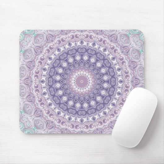 Lavender und Lilac Mandala Pattern Mousepad (Mit Mouse)