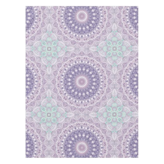 Lavender und Lilac Mandala Pattern Tischdecke (Vorderseite)