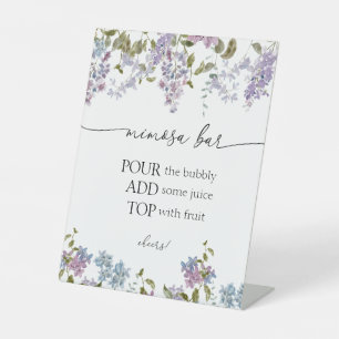 Lavender und Lilacs Mimosa Bar Sign Sockelschild