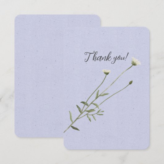 Lavender und One Single Daisy Dankeskarte (Vorne/Hinten)