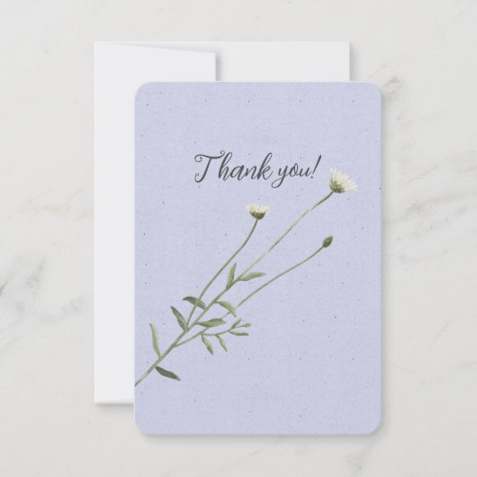 Lavender und One Single Daisy Dankeskarte (Vorderseite)