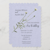 Lavender und One Single Daisy Einladung (Vorne/Hinten)
