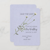 Lavender und One Single Daisy Save The Date (Vorne/Hinten)