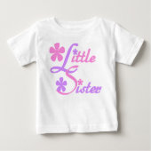 Lavender und Pink Little Sister Baby T-shirt (Vorderseite)