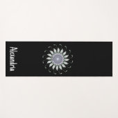 Lavender und Sage Mandala Blume Yogamatte (Vorderseite (Horizontal))