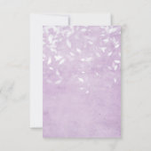 Lavender und White Confetti Brautparty Einladung (Rückseite)