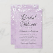 Lavender und White Confetti Brautparty Einladung (Vorne/Hinten)