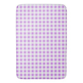 Lavender und White Gingham Badematte (Vorderseite Vertikal)