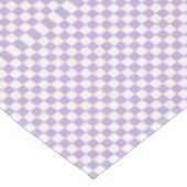 Lavender und White Gingham Checkered Tischdecke (Schrägansicht)