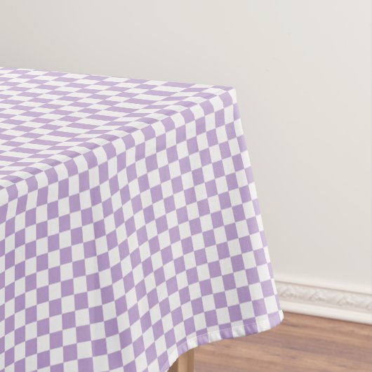 Lavender und White Gingham Checkered Tischdecke (Beispiel)