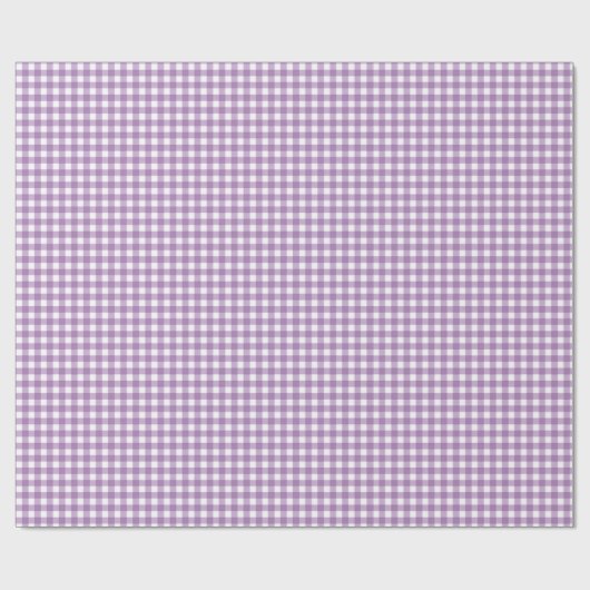 Lavender und White Gingham Geschenkpapier (Flach)