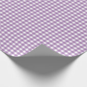 Lavender und White Gingham Geschenkpapier (Ecke)
