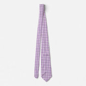 Lavender und White Gingham Krawatte (Rückseite)