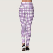 Lavender und White Gingham Leggings (Rückseite)