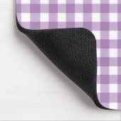 Lavender und White Gingham Mousepad (Ecke)
