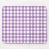 Lavender und White Gingham Mousepad (Vorne)