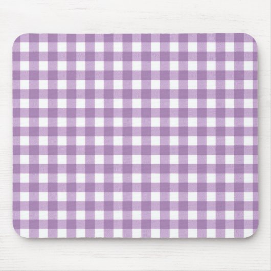 Lavender und White Gingham Mousepad (Vorne)
