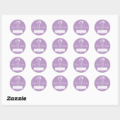 Lavender und White Mason Jar Save the Date Runder Aufkleber (Blatt)
