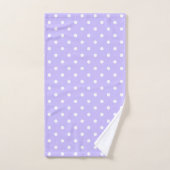 Lavender und White Polka Dots Badhandtuch Set (Handtuch)