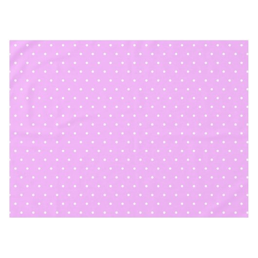 Lavender und White Polka Dots Tischdecke (Vorderseite (Horizontal))