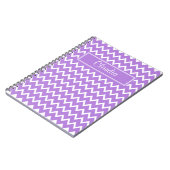 Lavender und White Zigzag Muster Notizblock (Linke Seite)